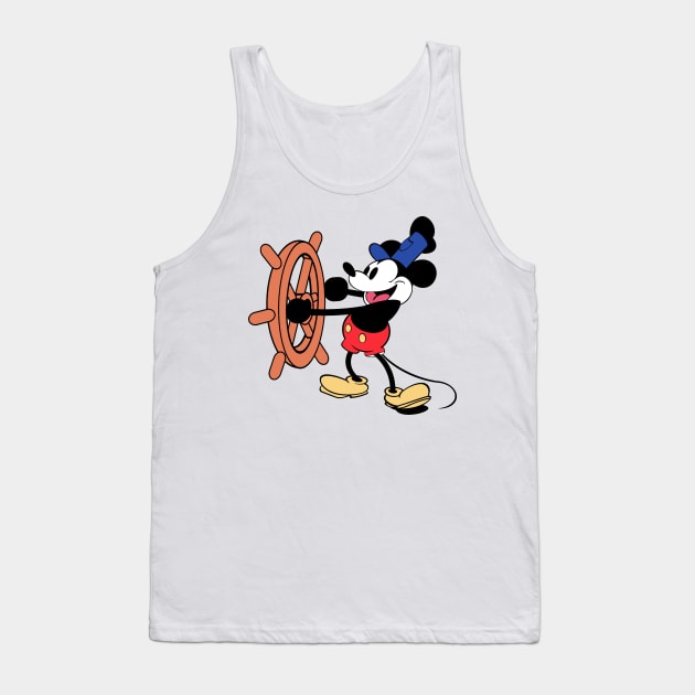 Steamboat Willie - Classic Cartoon Tank Top by kareemik